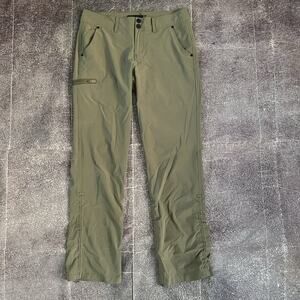Women's Gramicci Dark Forest Green Roll Up Lightweight Hiking Pants Sz 6 X 31"